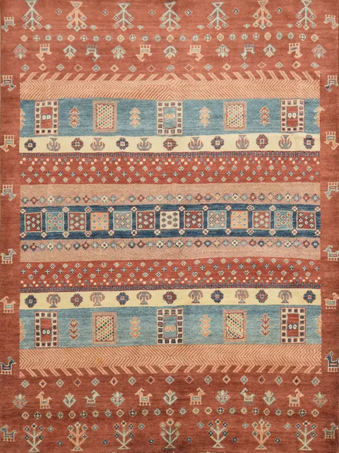 100% Vegetable Dye Super Kazak Oriental Area Rug 5x7