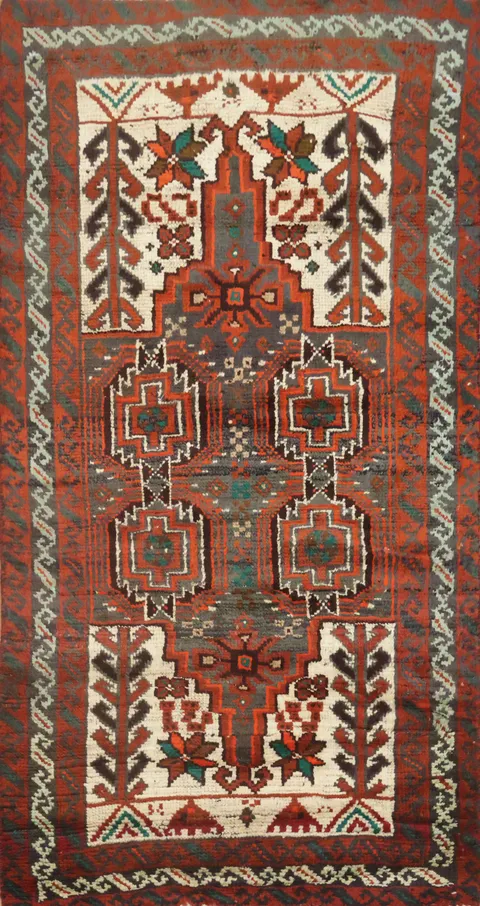 Tribal Geometric Shiraz Persian Area Rug 3x6