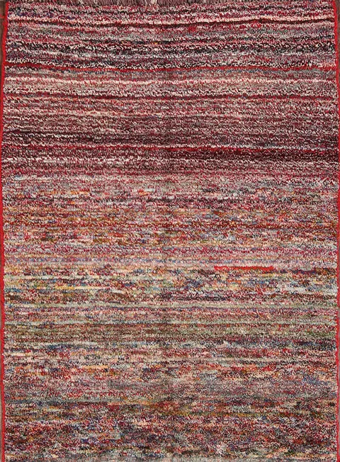 Color-full Modern 4x5 Gabbeh Shiraz Persian Area Rug