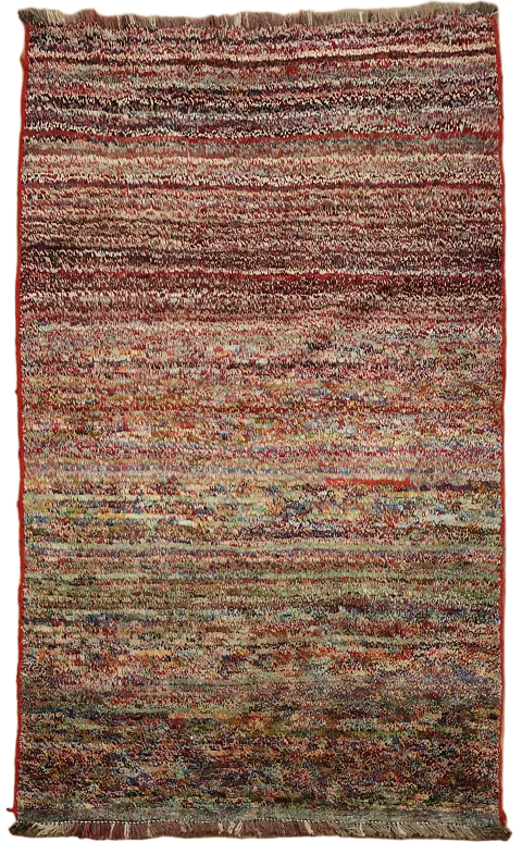 Color-full Modern 4x5 Gabbeh Shiraz Persian Area Rug
