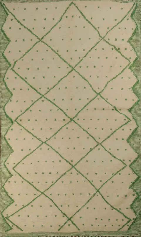 Wool Abstract Moroccan Oriental Area Rug 5x8