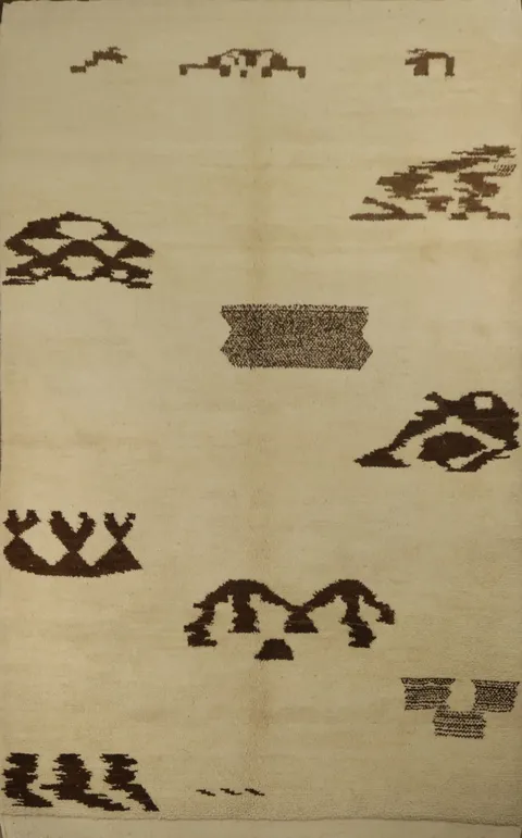 Decorative Wool Tribal Moroccan Oriental Area Rug 5x8