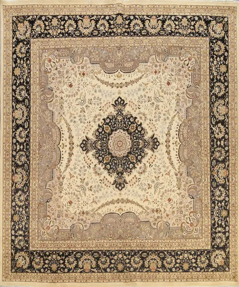 Square Vegetable Dye Royal Tabriz Oriental Area Rug 10x10