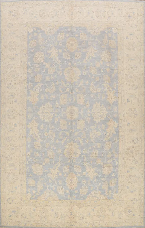 Vegetable Dye Muted Peshawar Chobi Oriental Area Rug 9x12