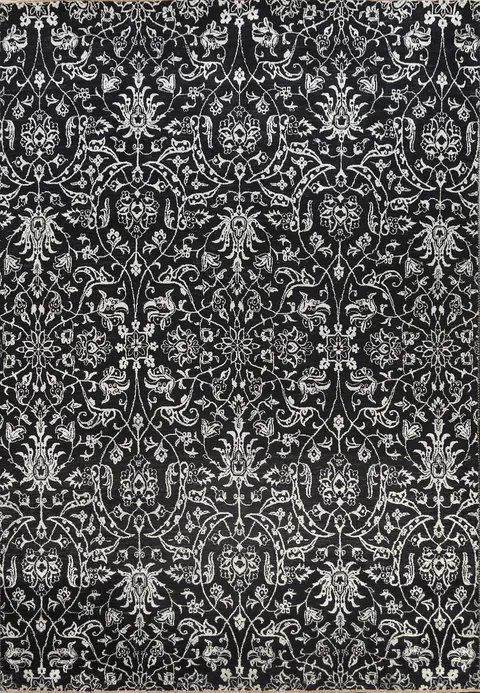 100% Vegetable Dye Floral Versace Oriental Area Rug 8x10