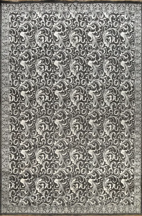 100% Vegetable Dye Floral Versace Oriental Area Rug 9x12