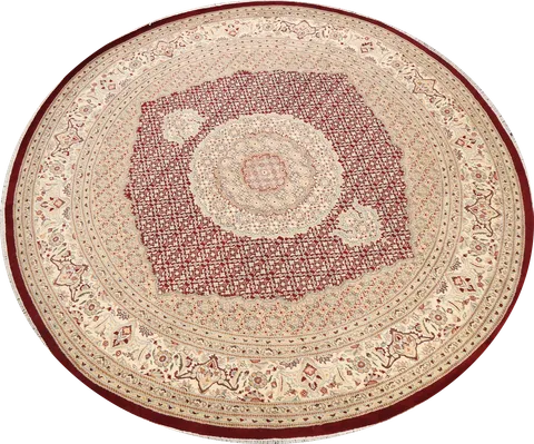 100% Vegetable Dye Round Tabriz Mahi Oriental Area Rug 10x10
