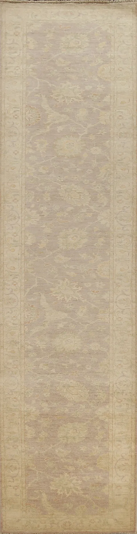 Vegetable Dye Floral Peshawar Chobi Oriental Runner Rug 3x13