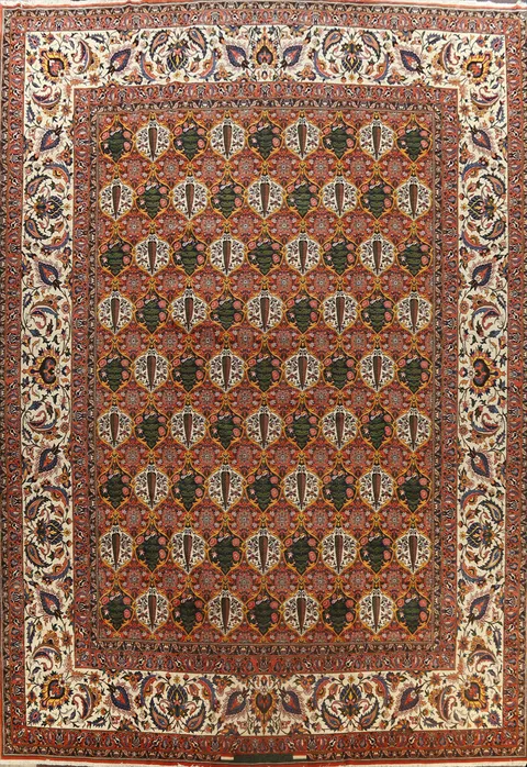 100% Vegetable Dye Floral Bakhtiari Persian Area Rug 16x20