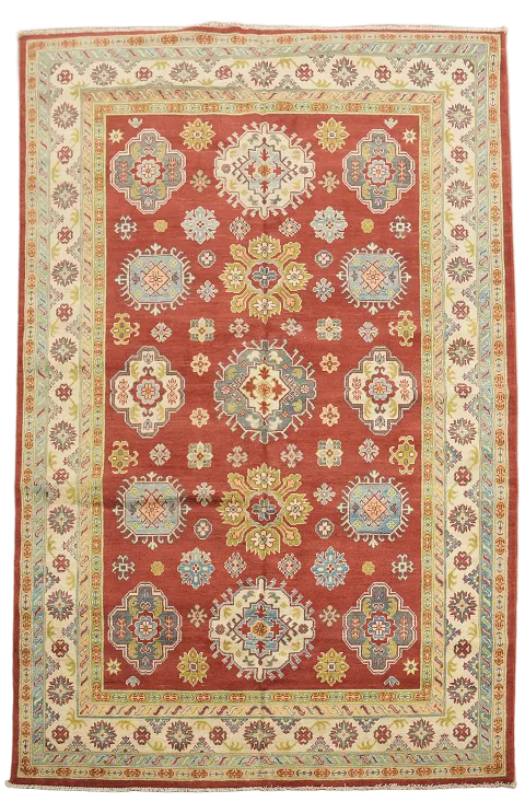 Geometric Kazak Oriental Area Rug 7x10