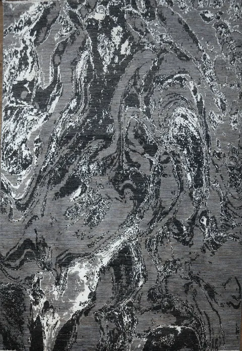 Vegetable Dye Contemporary Abstract Oriental Area Rug 7x10