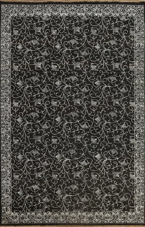 Vegetable Dye Floral Versace Oriental Area Rug 7x10