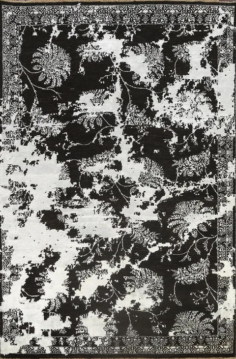 Vegetable Dye Distressed Versace Oriental Area Rug 6x9
