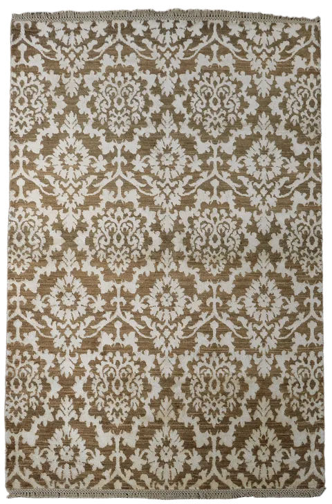 Vegetable Dye All-Over Abstract Oriental Area Rug 4x6