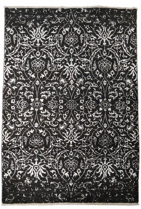 Vegetable Dye All-Over Abstract Oriental Area Rug 4x6