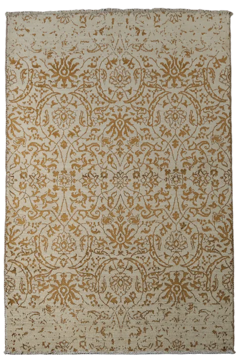 Vegetable Dye All-Over Abstract Oriental Area Rug 4x6