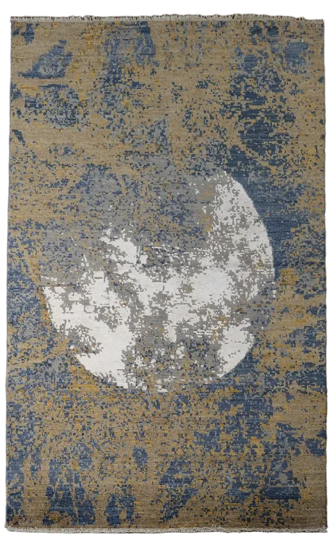 Artistic Modern Abstract Oriental Area Rug 4x7
