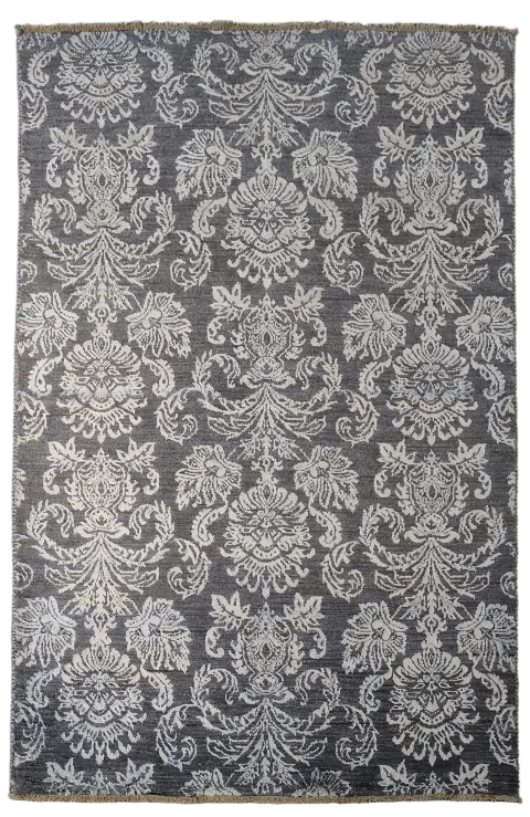 Vegetable Dye All-Over Floral Abstract Oriental Area Rug 4x6