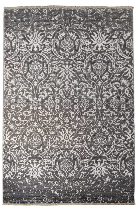 Vegetable Dye All-Over Abstract Oriental Area Rug 4x6