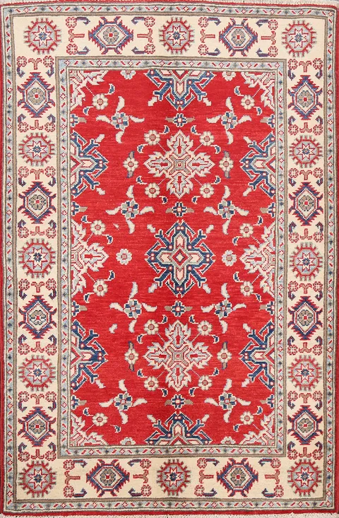 Geometric Kazak Oriental Area Rug 3x5