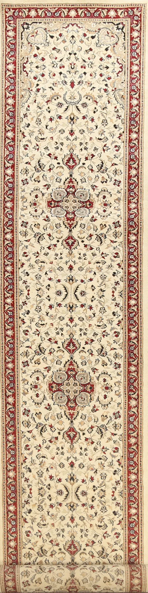 Vegetable Dye Floral Royal Tabriz Oriental Runner Rug 3x20