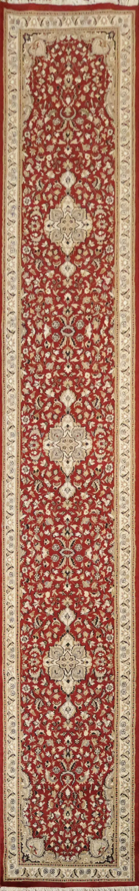 Luxury Traditional Red Runner Persian Style Rug for Hallways 3'x17'