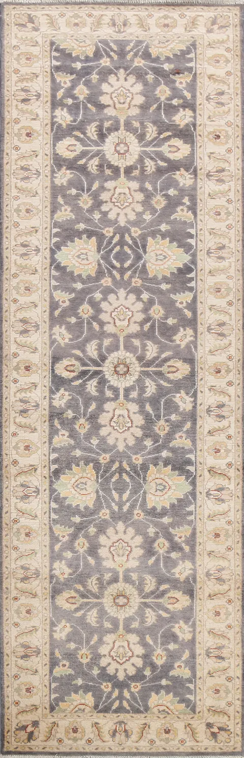 Vegetable Dye Floral Ziegler Oriental Runner Rug 3x10