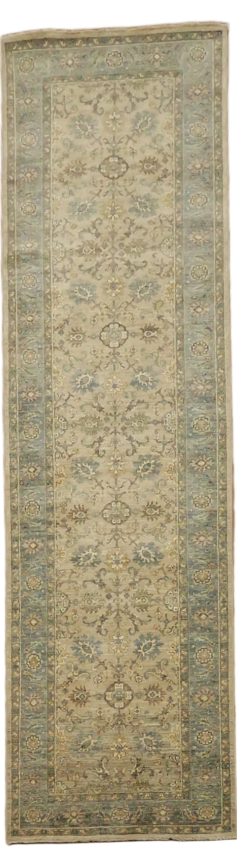 Vegetable Dye Floral Ziegler Oriental Runner Rug 3x11