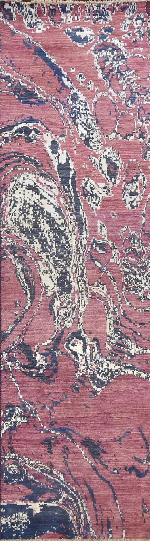 Artistic Modern Abstract Oriental Runner Rug 3x12