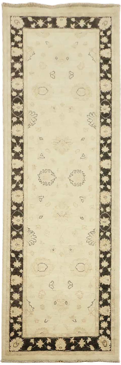 Vegetable Dye Peshawar Chobi Oriental Runner Rug 3x10