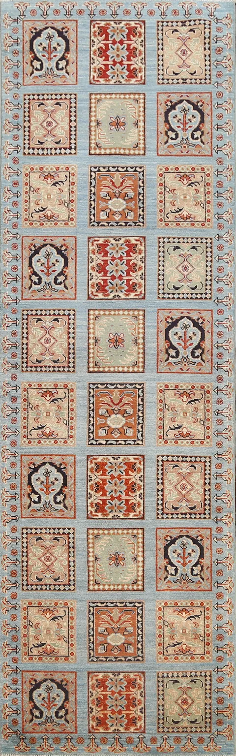 Garden Design Kazak Oriental Runner Rug 3x10