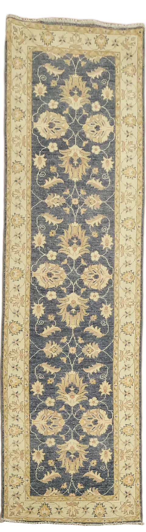 Vegetable Dye Peshawar Chobi Oriental Runner Rug 3x10