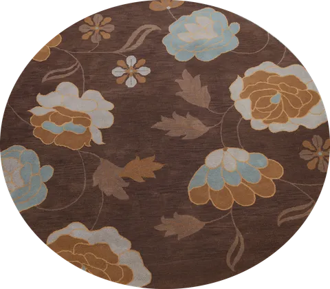 Floral Round Rug 10x10