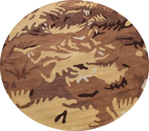 Abstract Round Rug 10x10