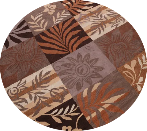 Floral Round Rug 10x10