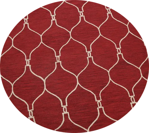 Trellis Round Rug 8x8