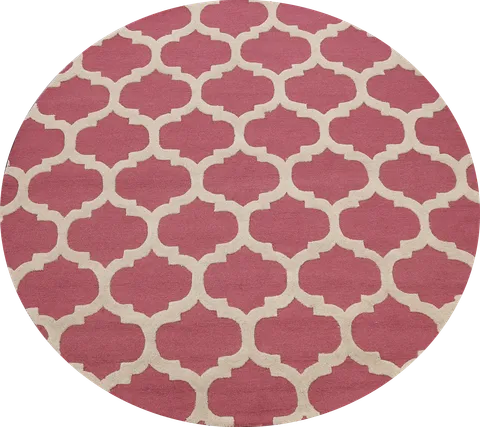 Trellis Round Rug 8x8