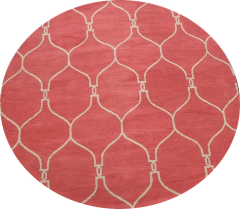 Trellis Round Rug 8x8
