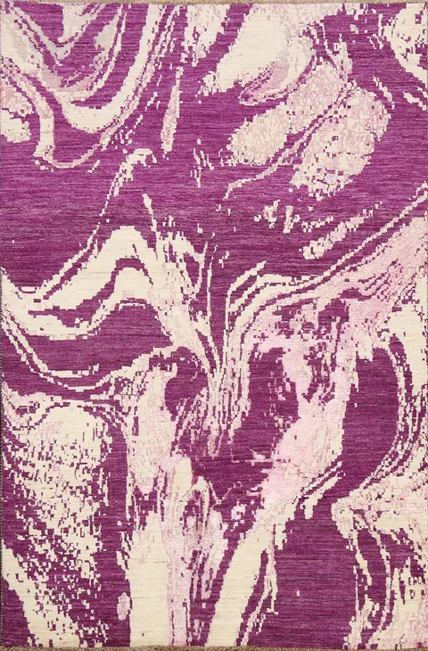 Artistic Modern Abstract Oriental Area Rug 4x6