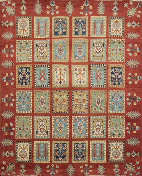 Garden Design Kazak Oriental Area Rug 5x7