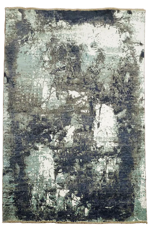 Vegetable Dye Modern Abstract Oriental Area Rug 6x9