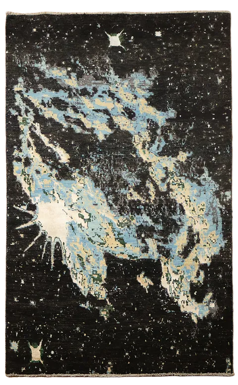 Artistic Contemporary Abstract Oriental Area Rug 5x7