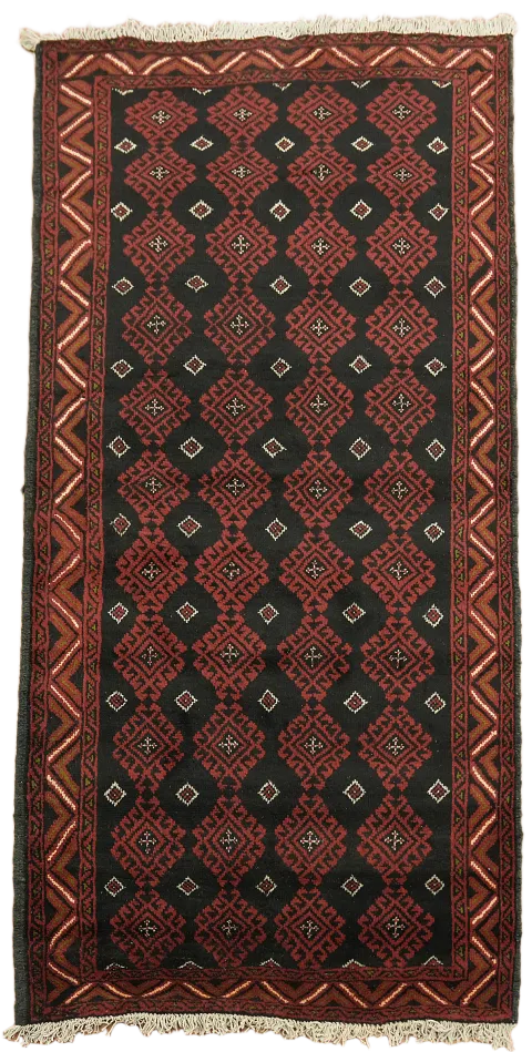 All-Over Geometric Balouch Oriental Area Rug 3x6