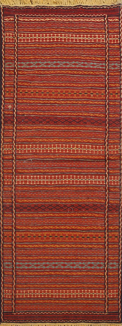 Tribal Kilim Sirjan Persian Runner Rug 2x7