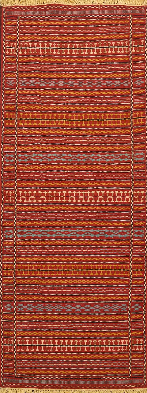 Tribal Kilim Sirjan Persian Runner Rug 2x7