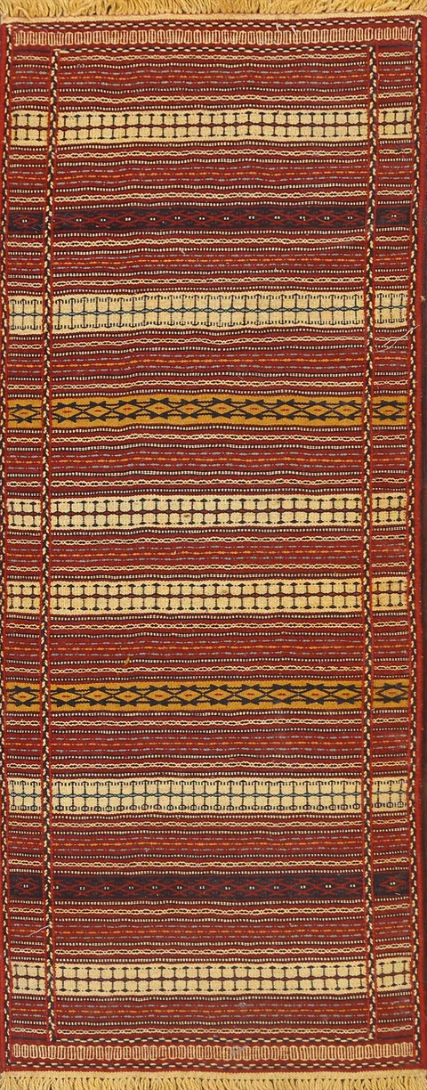 Tribal Kilim Sirjan Persian Runner Rug 2x7