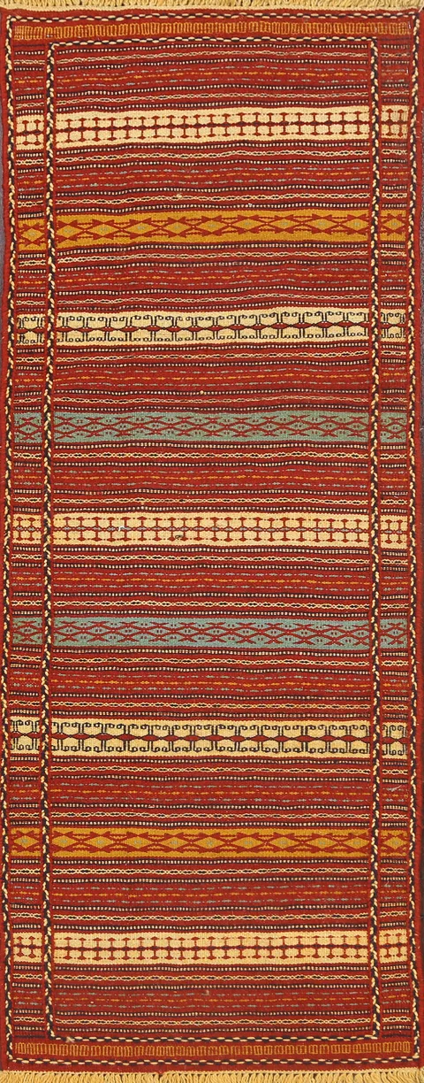 Tribal Kilim Sirjan Persian Runner Rug 2x7