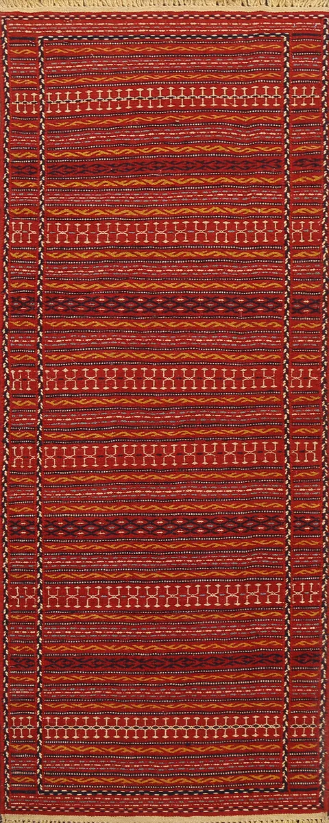 Tribal Kilim Sirjan Persian Runner Rug 2x7