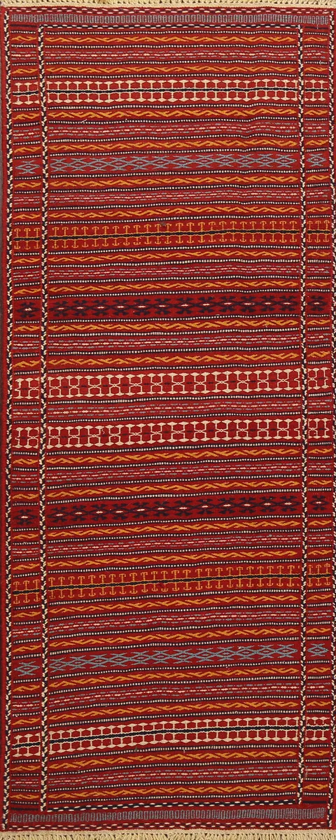 Tribal Kilim Sirjan Persian Runner Rug 2x7