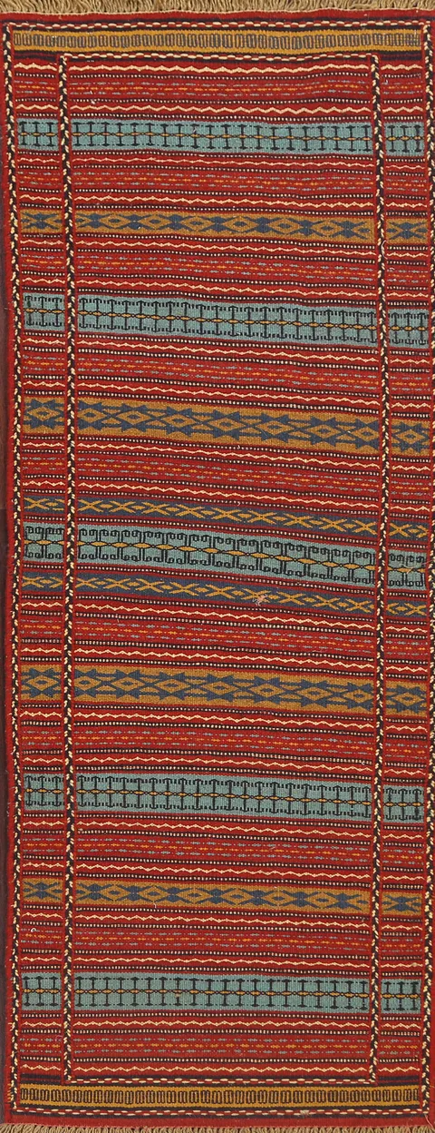 Tribal Kilim Sirjan Persian Runner Rug 2x7